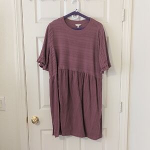 Terra & Sky Mauve Textured Midi Dress